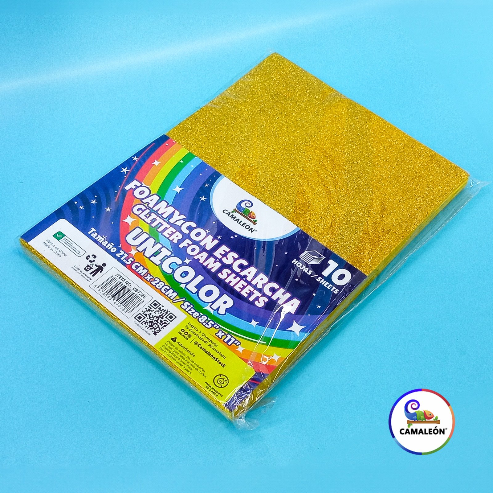 Foamy con Escarcha - Unicolor - Gold 01